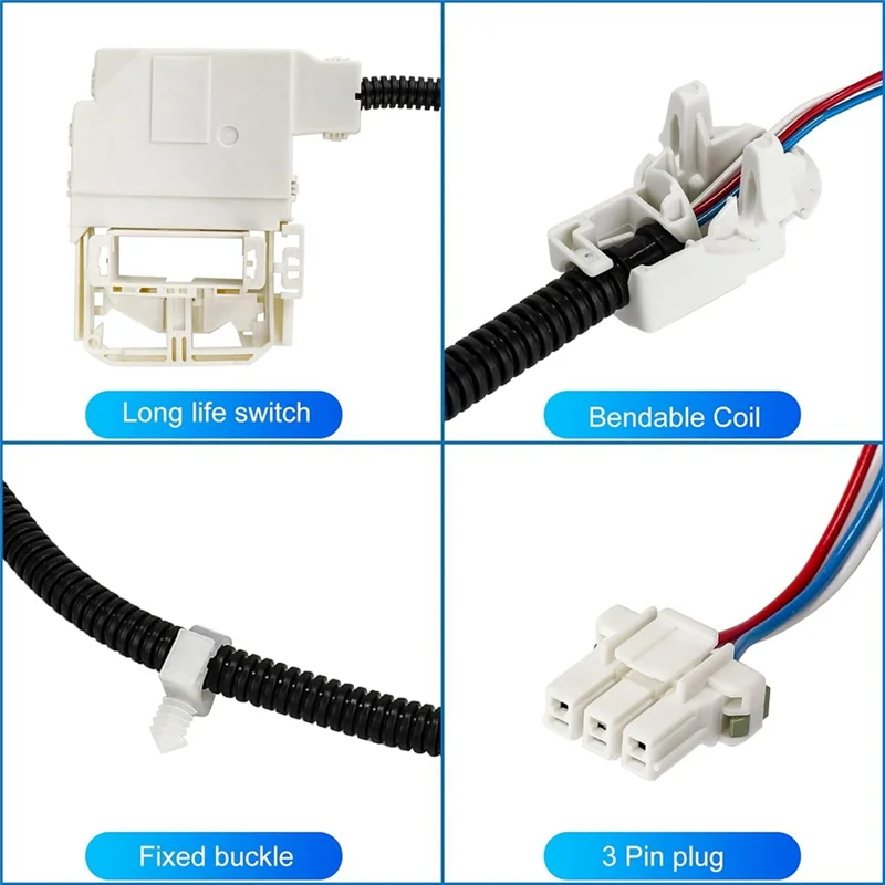 A005-WH08X32657 WH08X31222 قفل غطاء الغسالة لمفتاح غطاء بديل للغسالات GE