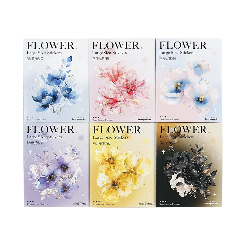 6PCS/LOT Accompanying the Flower Dream series cute lovely retro decorative PET sticker