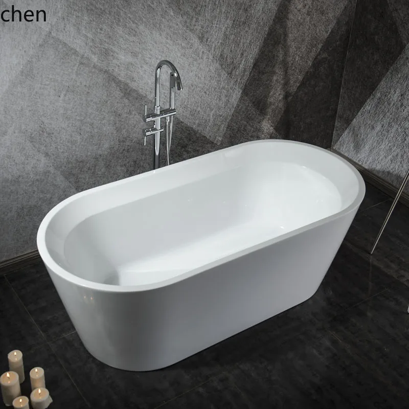 HXL Bathroom Acrylic Seamless Connection Independent Deepened and Widened Bathtub