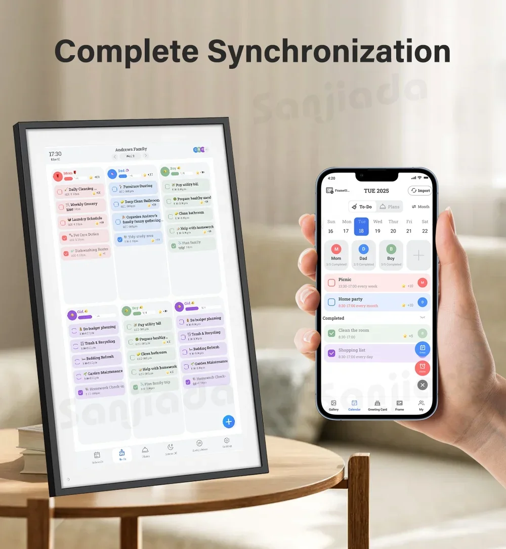 2026 New Digital Calendar Touch Screen 15.6 Inch, Electronic Calendar Chore Chart For Family Daily Planner, Smart Calendar For H