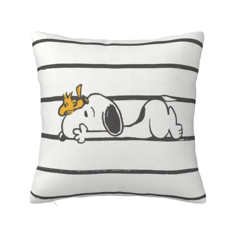 Nordic Style S-Snoopys Dog Anime Cushion Covers 40x40cm Velvet Pillow Case for Car Square Pillowcase