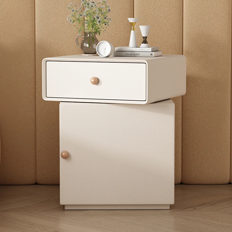

Design Storage Nightstands Minimalist Trendy Cream Style Bedside Table Glam Modern Nordic Mesita De Noche Bedroom Furniture