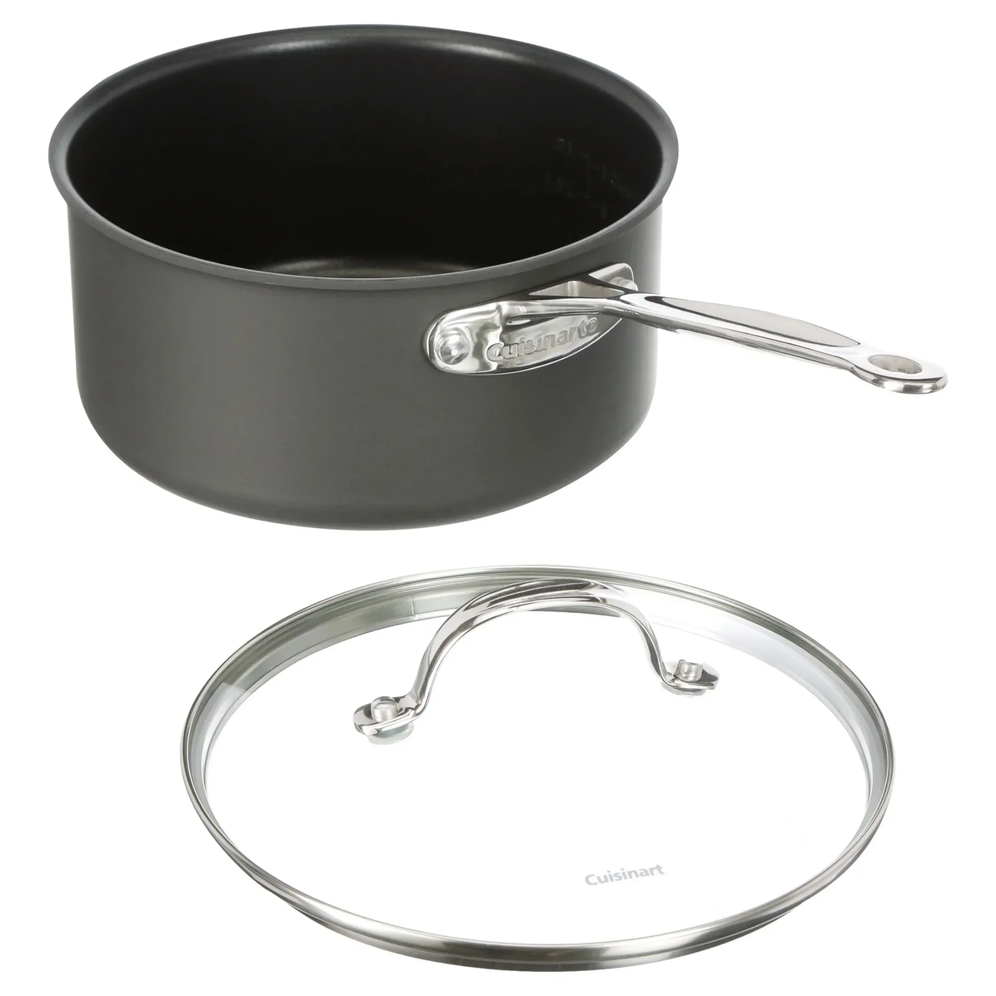 

Non-Stick Saucepan with Cover, 3 Qt, Hard Anodized. Even Heating, Durable, Healthy Cooking, Easy Clean, Gift for Kitchen, Chef