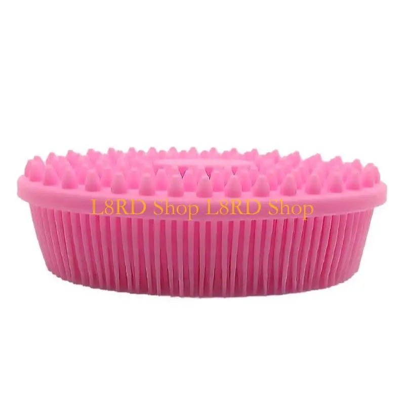 

L8RD Не раздражающая силиконовая щетка для ванны для нежной кожи, гигиенический скруббер для душа с эргономичной ручкой