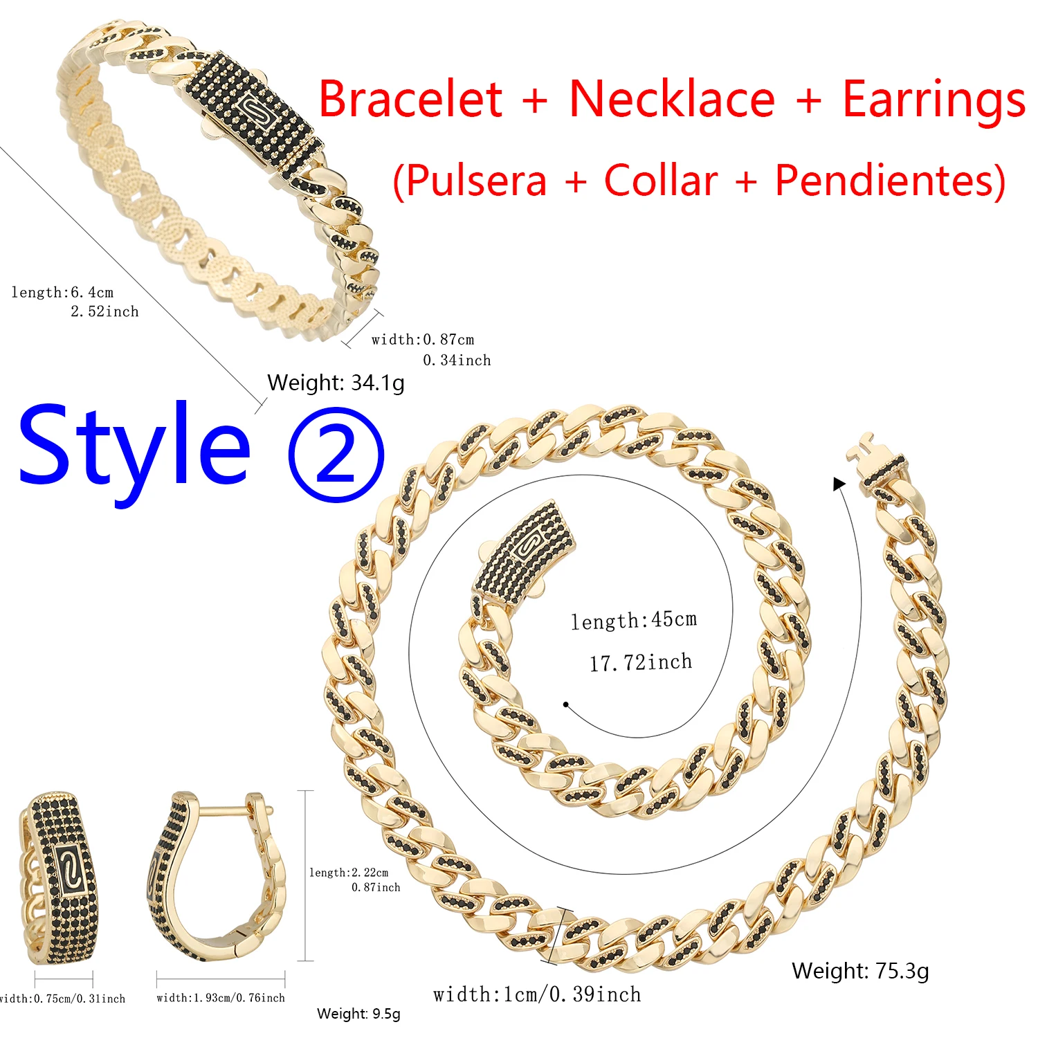 

Ювелирный набор для девочек из 14-каратного золота, три предмета, с черным цирконом, гипоаллергенный, в стиле Монако, идеально подходит для подарков и торжественных случаев