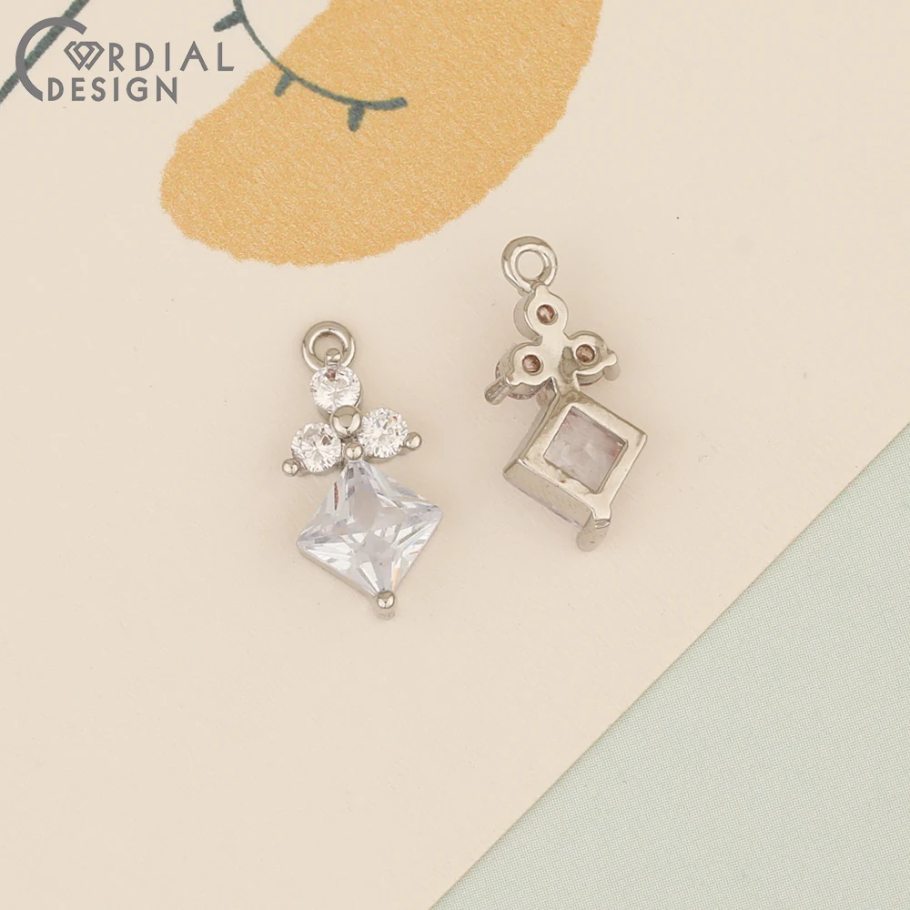 

Cordial Design 50Pcs 8*17MM DIY Earrings Making/Jewelry Accessories/Pendant/CZ Charms/Jewelry Findings & Components/Hand Made