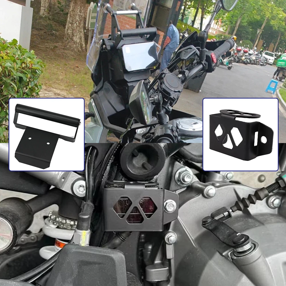 

GPS Navigation Bracket Extension Bar For CFMOTO 450MT IBEX 450 MT 2024-2025 Rear Brake Fluid Reservoir Guard Cover Protector