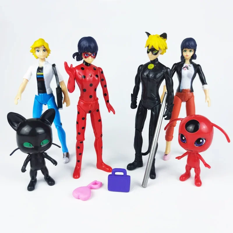 New Toy Set Ladybug Miraculoused Cartoon Anime Cat Noir Juguetes Toy Doll Action Figures Toys Kids Birthday Christmas Party Gif