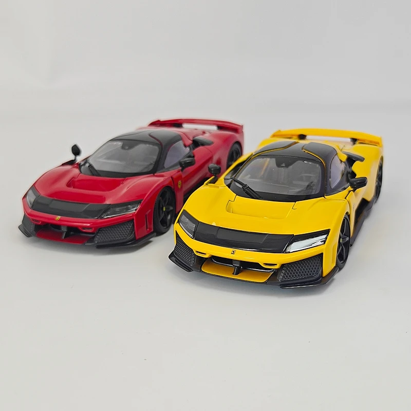 

Bburago 1:24 simulation Ferrari F80 alloy car model, doors and trunk can be opened, front wheels can rotate