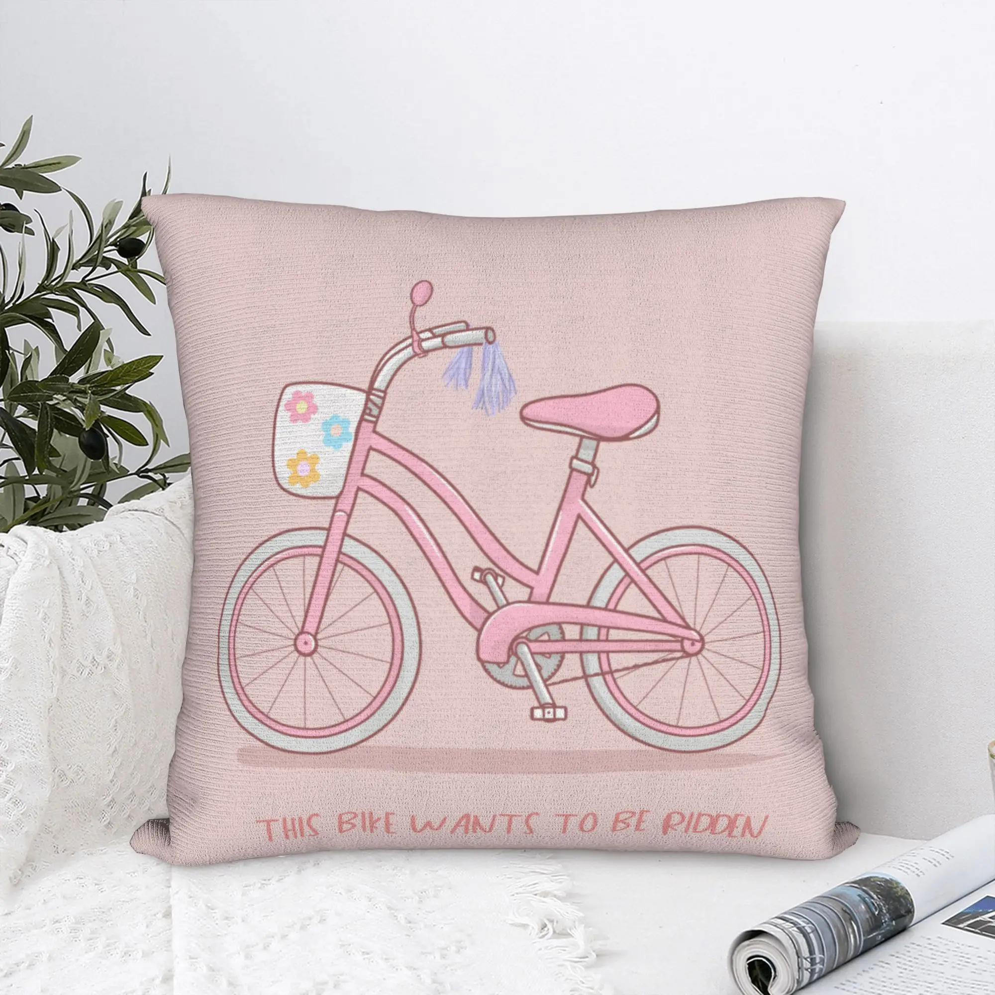 Phoebe Bike Ross Friends Pillowcase Printed Polyester Cushion Cover Gift TV Show Funny Throw Pillow Case Cover Bed 45*45cm