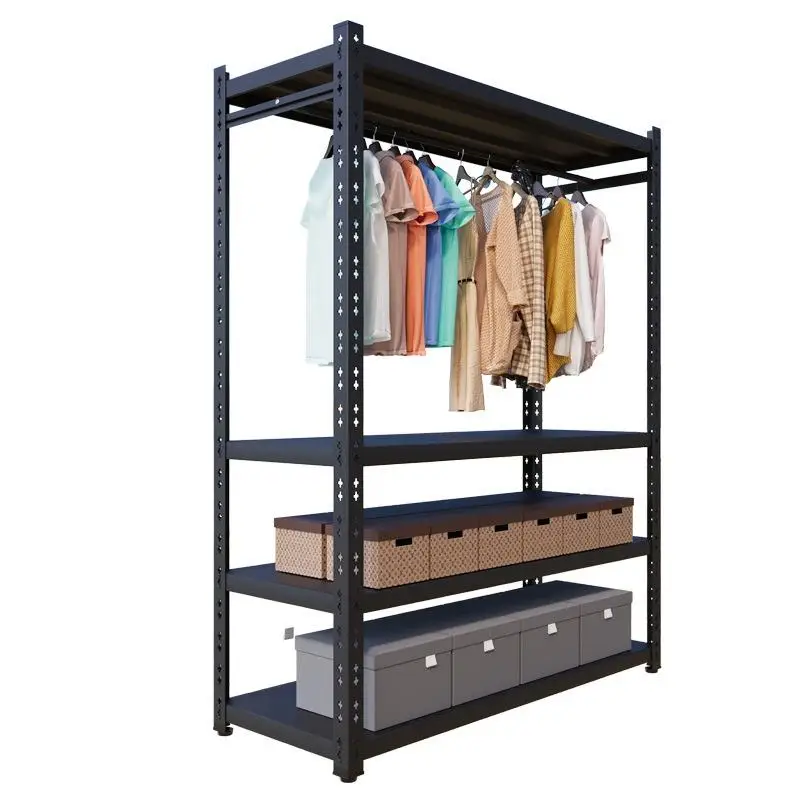 

Multi-layer metal closet storage rack Retractable wardrobe divider storage rack for clothing