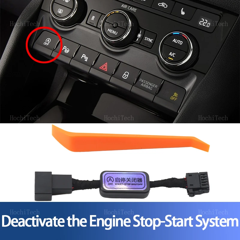 Système d'arrêt et de démarrage automatique du moteur, dispositif de câble d'annulation, capteur de commande, prise d'arrêt pour Skoda Karoq 2017-2023