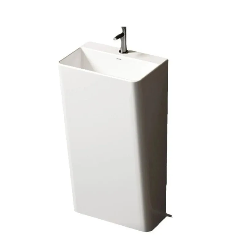 

Narrow column basin Small space Flat hand washing Ceramic column basin Square high temperature firing