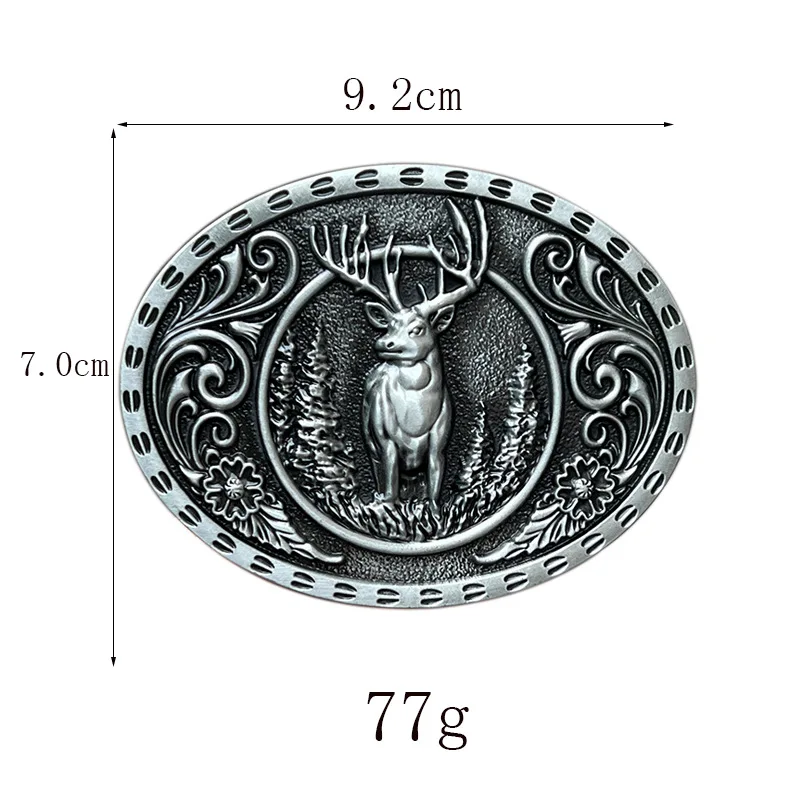 Fivela de cinto de alce estilo ocidental