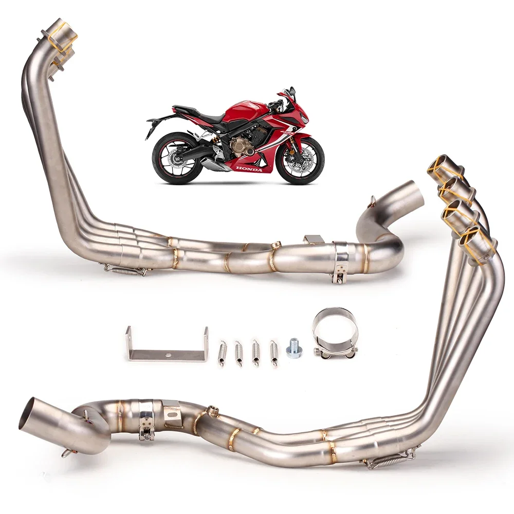 

CBR650F CBR650 CB650F Motorcycle Exhaust Slip-On Front Link Pipe Escape Moto Full System Moveable Connect For Honda CBR 650R 650