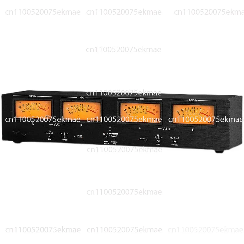 Switch Audio Distributor Four-Channel Analog VU Meter Voice Control/Line Dual Input Level Rhythm Lamp RCA/XLR