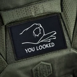 You Looked OK Tactical Patches Funny Printed Hook&Loop Patch Military OK Gesture Morale Badge Armband Backpack Stickers