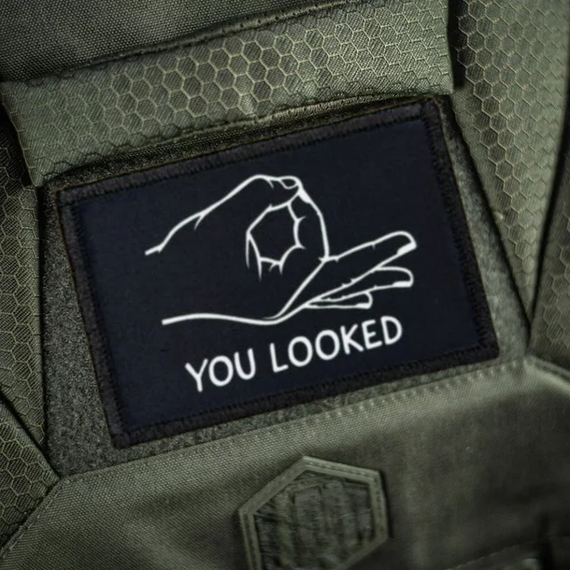 You Looked OK Naszywki taktyczne Zabawne drukowane naszywki z haczykiem i pętelką Wojskowe OK Gest Morale Odznaka Opaska na ramię Naklejki na plecak