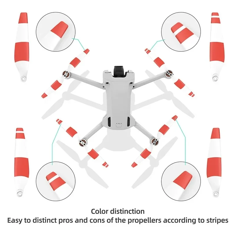 

8 шт. 6030F пропеллеры с низким уровнем шума, легкий вес, сменные вентиляторы с крыльями, костюм для DJI Mini 4 Pro, запасные части для гоночного дрона на радиоуправлении