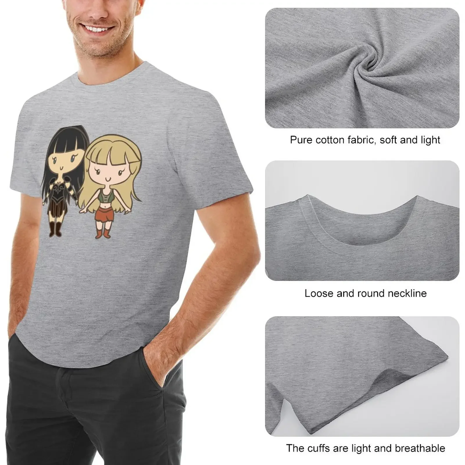 Xena & Gabrielle - Lil' CutiEs T-Shirt Short sleeve tee hippie clothes fitted t shirts for men