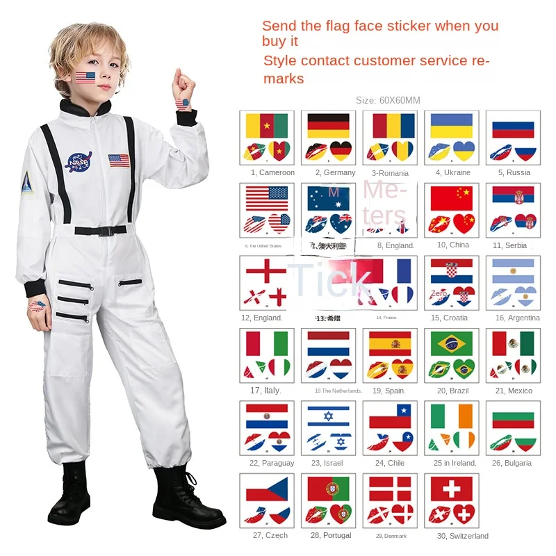 Children's Space Jumpsuit Astronaut Gloves Kindergarten Costume Helmet Holiday Party Kids Cosplay Costume Halloween Boys Girls