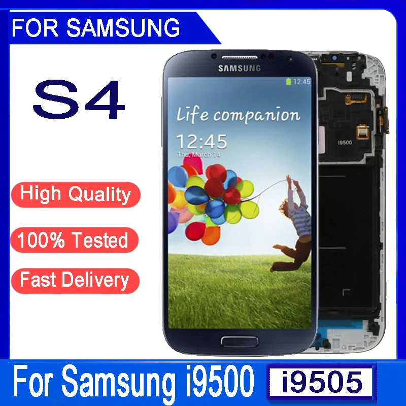 ЖК-дисплей с сенсорным экраном 5,0 дюйма для Samsung S4 i9500 i9505 i9506 i337 i545