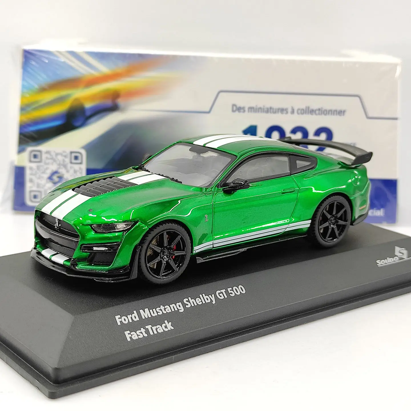 Diecast SOLIDO S 1:43 Scale Ford Mustang Shelby GT 500 Green Alloy Car Model