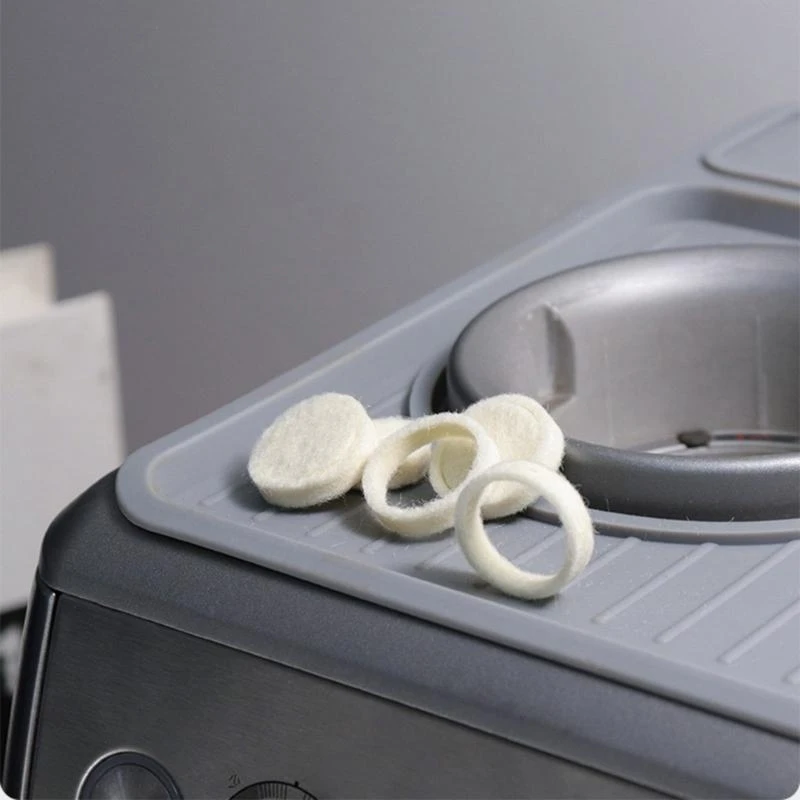 حزمة من 2 من الصوف شعرت حشيات الاهتزاز المضادة للاهتزازات اللوحة لآلات القهوة والطاحن لضمان عروض الماكينة