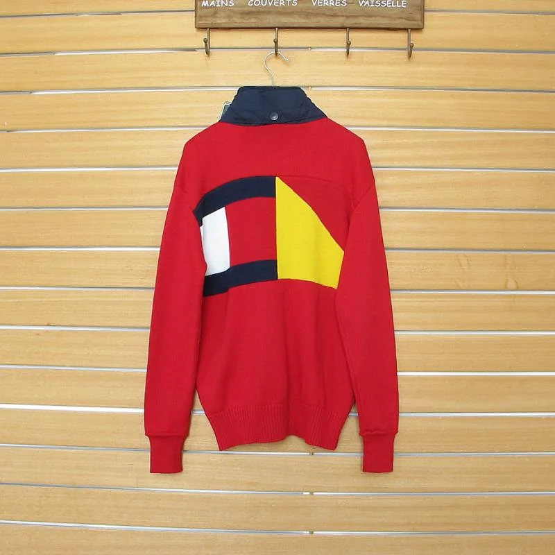 

Men's Faionable Color Blo Long Sve Knitted Sweater Winter Versatile Cotton Blend Comfortable Fit Straight Cut Sle