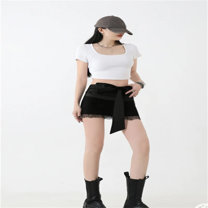 

2025 Fall Fashion Sexy Lace Bow Mini Skirt