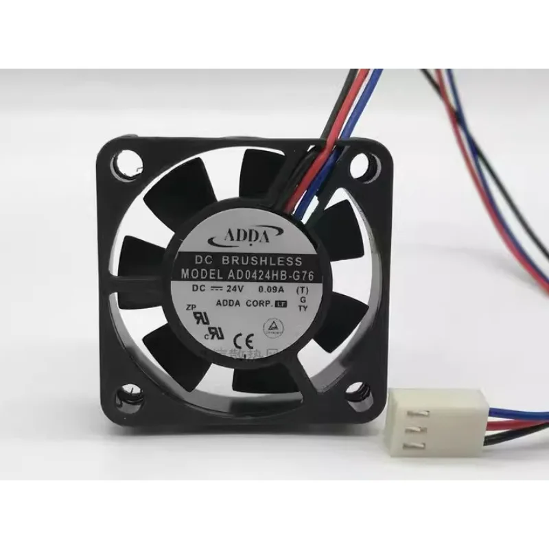 New Cooler Fan for ADDA AD0424HB-G76 4010 4CM DC24V 0.09A Super Silent Cooling Fan 40*40*10MM