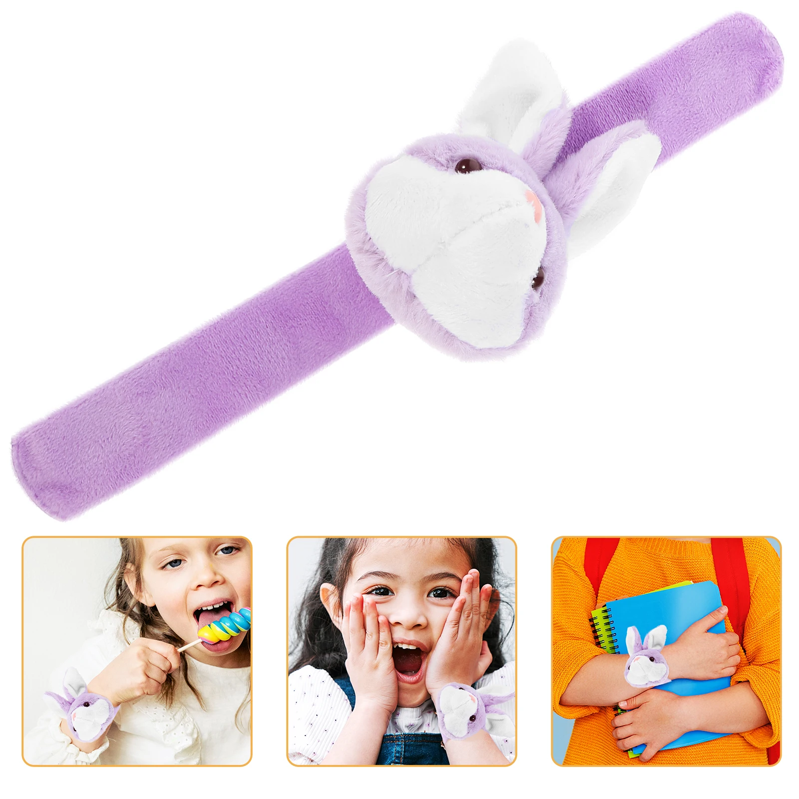 Knuffeldier Slap Armband Simulatie Konijn Polsbandjes Snap Armbanden Kind