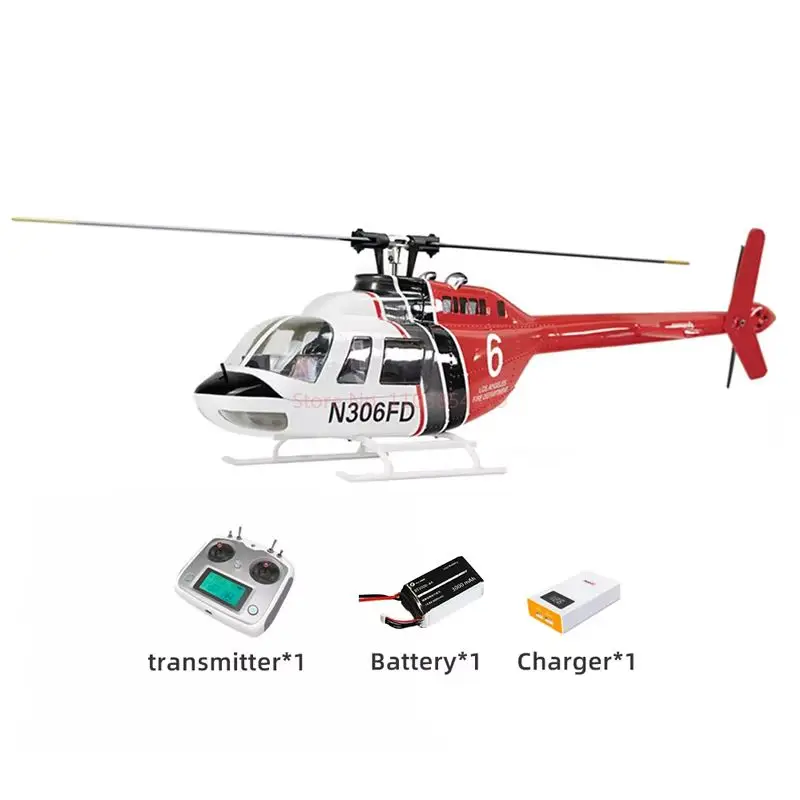 BEL 206 V3 Virtual Remote Control Helicopter Six Channel Brushless 470 H1 Flight Control GPS Positioning Hover Simulation Model