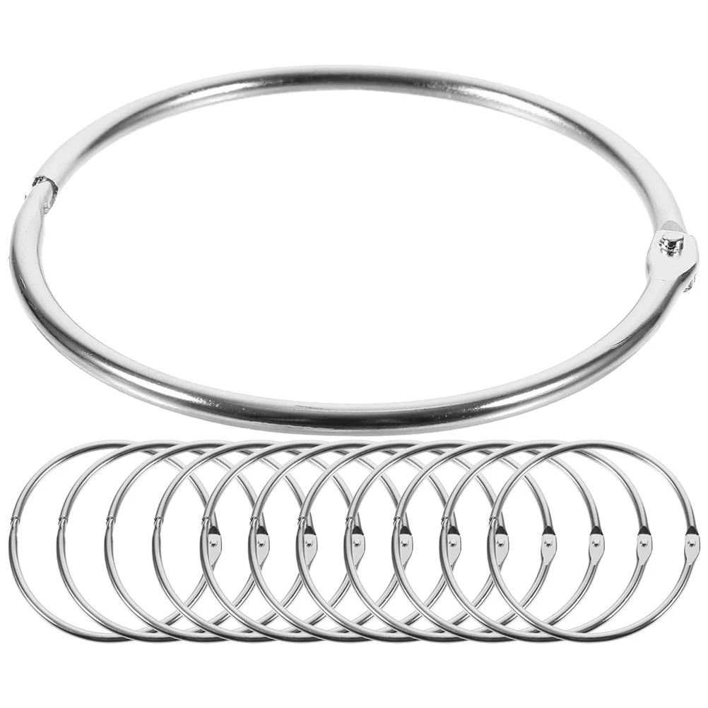 12pcs Binder Rings Book Circle Album Card Scrapbooking Clips Metal Rings for Crafts Paper Binding Office Key DIY Projects