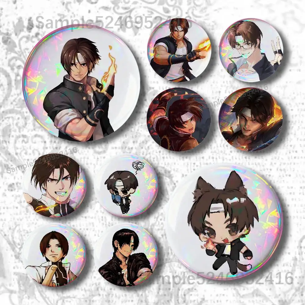 K-Kyo kusanagi KOF K-King of Fighters Badges Button Pins Brooch Creative Funny Quotes Clothes Backpack Jewelry Gift For Kids