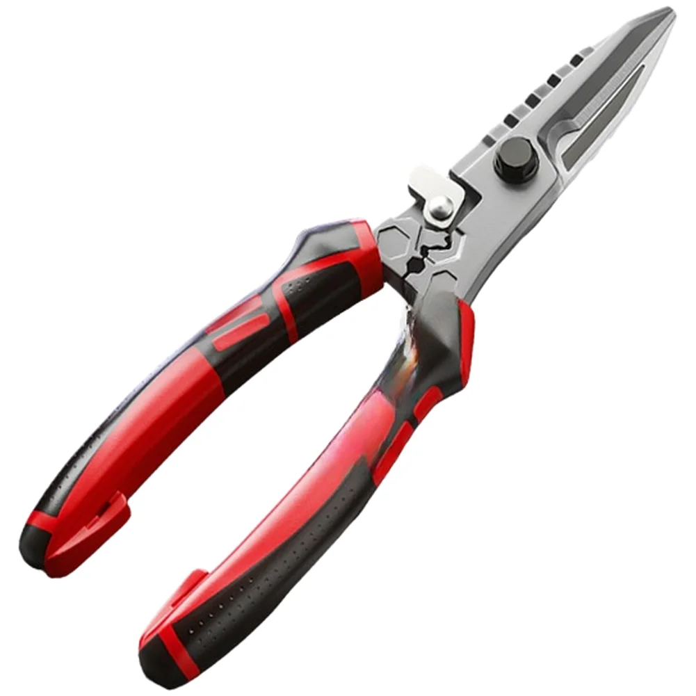 Cutting Tool Cutting Tool Electrician Scissors 8 Inch Cutting Tool Hardened Steel Edges Anti-slip Serrated Edge