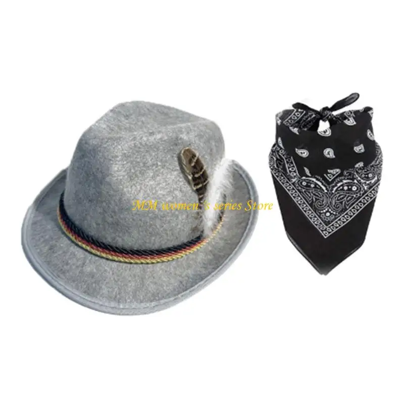 Q39Cアダルトオクトーバーフェストスカーフとハートフレームメガネなど