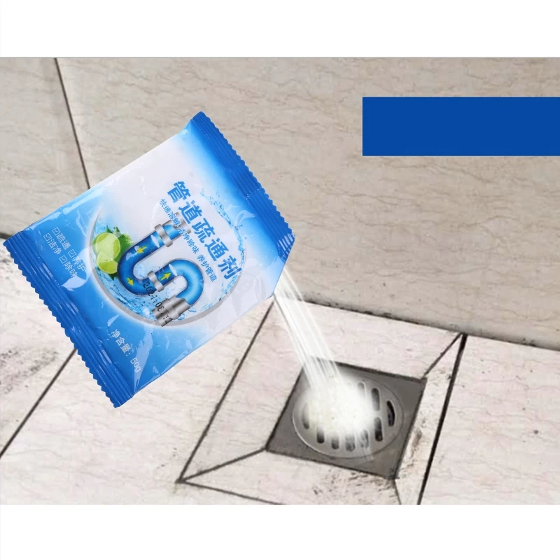 50G Thông Tắc Đường Ống Nạo Vét Chất Nhà Bếp Vệ Sinh Sàn Phòng Tắm Bồn Rửa Bát Bụi Khử Mùi