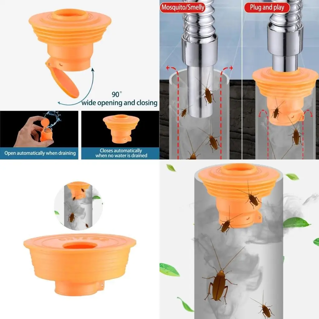 

652F Sewer Drain Pipe Deodorant Cover Washing Machine Drain Hose Seal Plug Sewer Pipe Seal Rings Sealing Cover Enduring