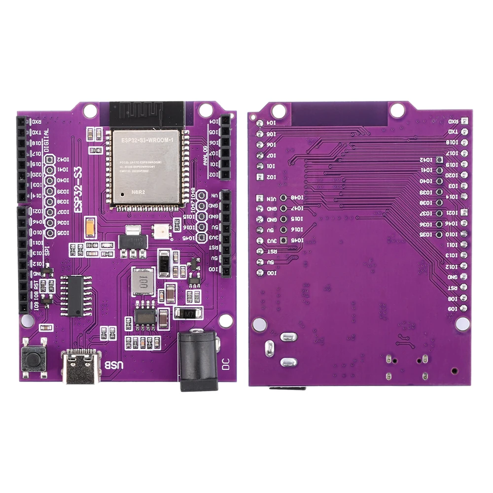 ESP32-S3 ESP32-S3-WROOM-1-N8R2 ESP32-S3-WROOM-1-N16R8 Development Board WiFi Bluetooth For UNO Compatible DevKitC-1 Type-C USB