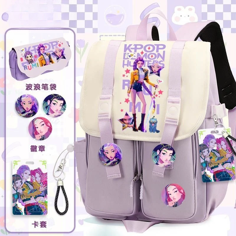 

Рюкзак в стиле аниме «Охотники на демонов» Рюкзаки для девочек Rumi Рюкзаки для учащихся начальной и средней школы большой вместимости