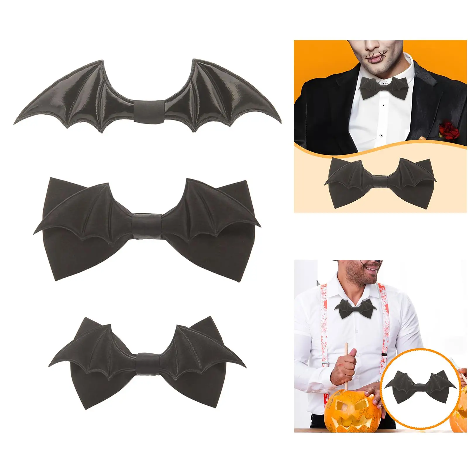 Halloween Bat Tie Party Favor Girls PU Leather Tie for Carnival