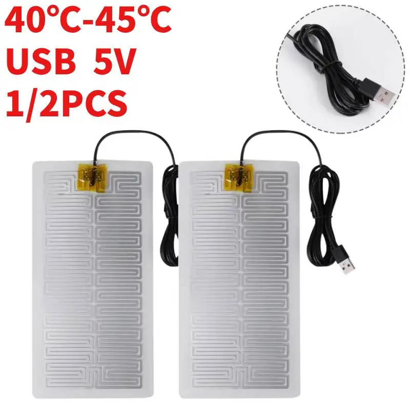 Almohadilla calefactora USB para ropa, estera calefactora de masaje portátil de 5V, hoja calefactora de placa caliente Plug And Play para chaleco más cálido de invierno, chaqueta y zapatos