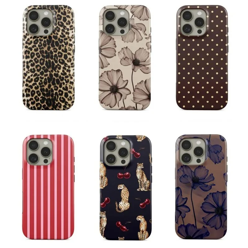 Coque de téléphone double couche à bords intégrés pour amoureux, compatible avec iPhone 17 Pro Max, 16 Plus, 15 Pro, 14 Max, 13, 12 Mini, 11