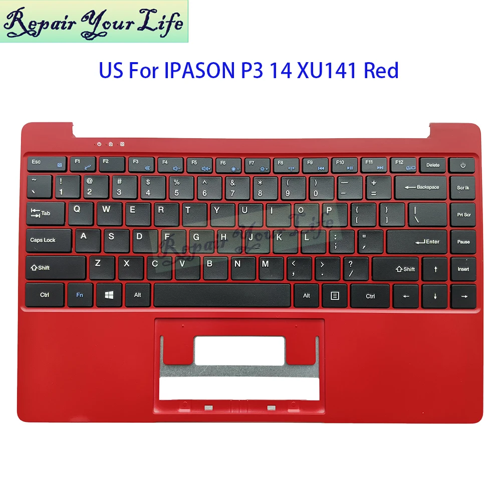 US English Keyboard Topcase Palmrest For IPASON Storm Dragon P3 14 inches XU141 Top Case Cover Laptop Teclado Replace C Shell