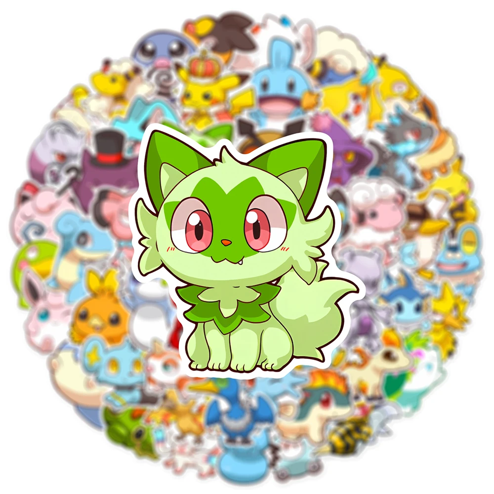 10/30/50pcs Cute Funny Anime Pokemon Stickers Kawaii Cartoon Decals DIY Laptop Motorcycle Phone Case Car Cool Decoration Sticker
