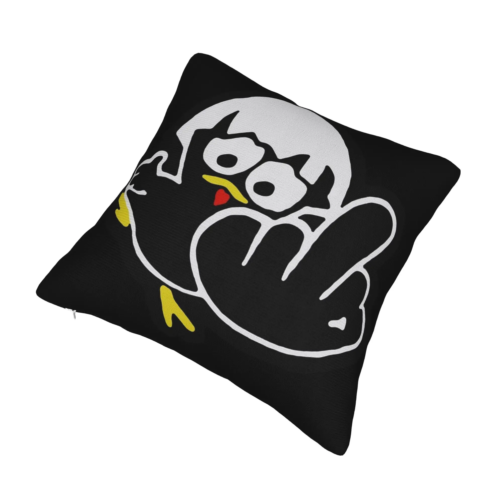 Calimero middle finger Pillowcase Soft Polyester Cushion Cover Decorative  Throw Pillow Case Cover Living Room Zippered 45*45cm