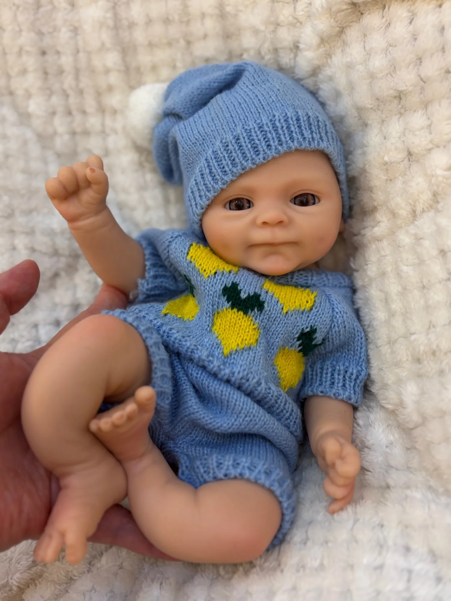 13 인치 실리콘 bebe Smily Boy 전체 솔리드 Slicone Bebe Reborn 인형 선물용 현실적인 신생아 아기 인형 장난감 Muñeca Reborn