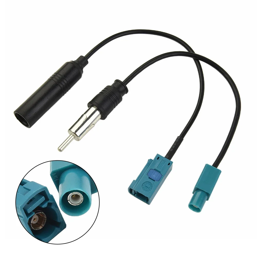 2Pcs Car FM AM Stereo Radio Antenna Adapters Cable For Z Female To Din Female For Z Male To DIN Male Adapter Wire 15cm