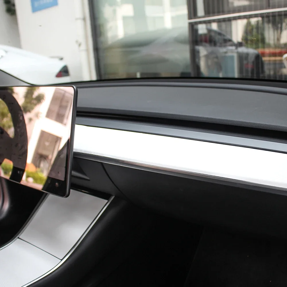 

Накладка прибора центральной консоли для Tesla Model 3 2016-2022 Model Y 2016-2024, декоративная полоса приборной панели автомобиля